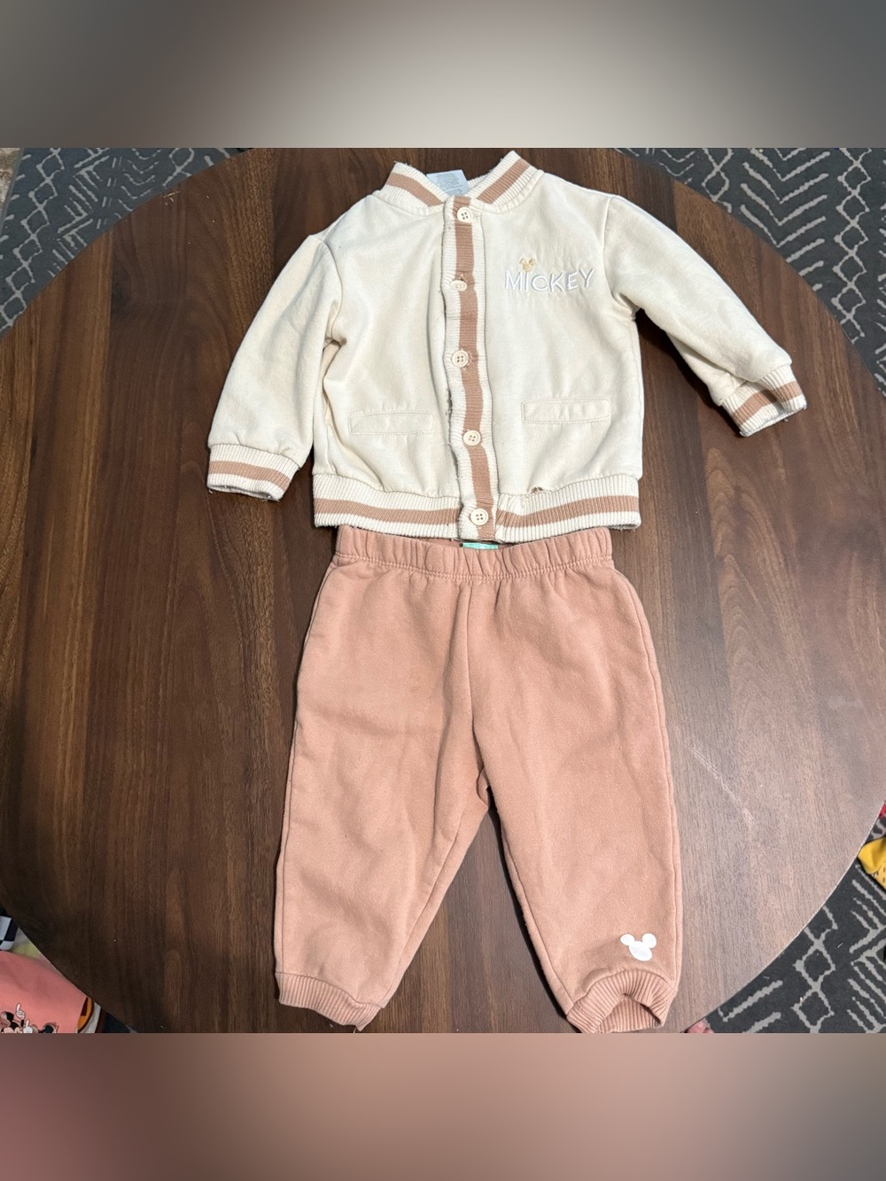 Baby boy Disney Mickey Mouse varsity jacket and pants set